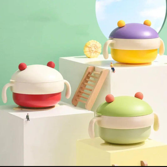 Bamboo Fibre Stainless Steel Soup Bowl with Lid