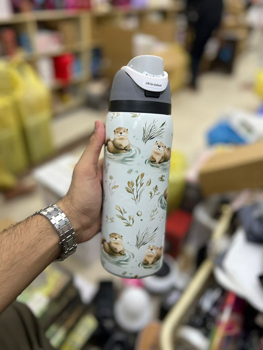 Premium Cute Otter 32oz Owala Bottle – Fun Water Bottle (950ml)