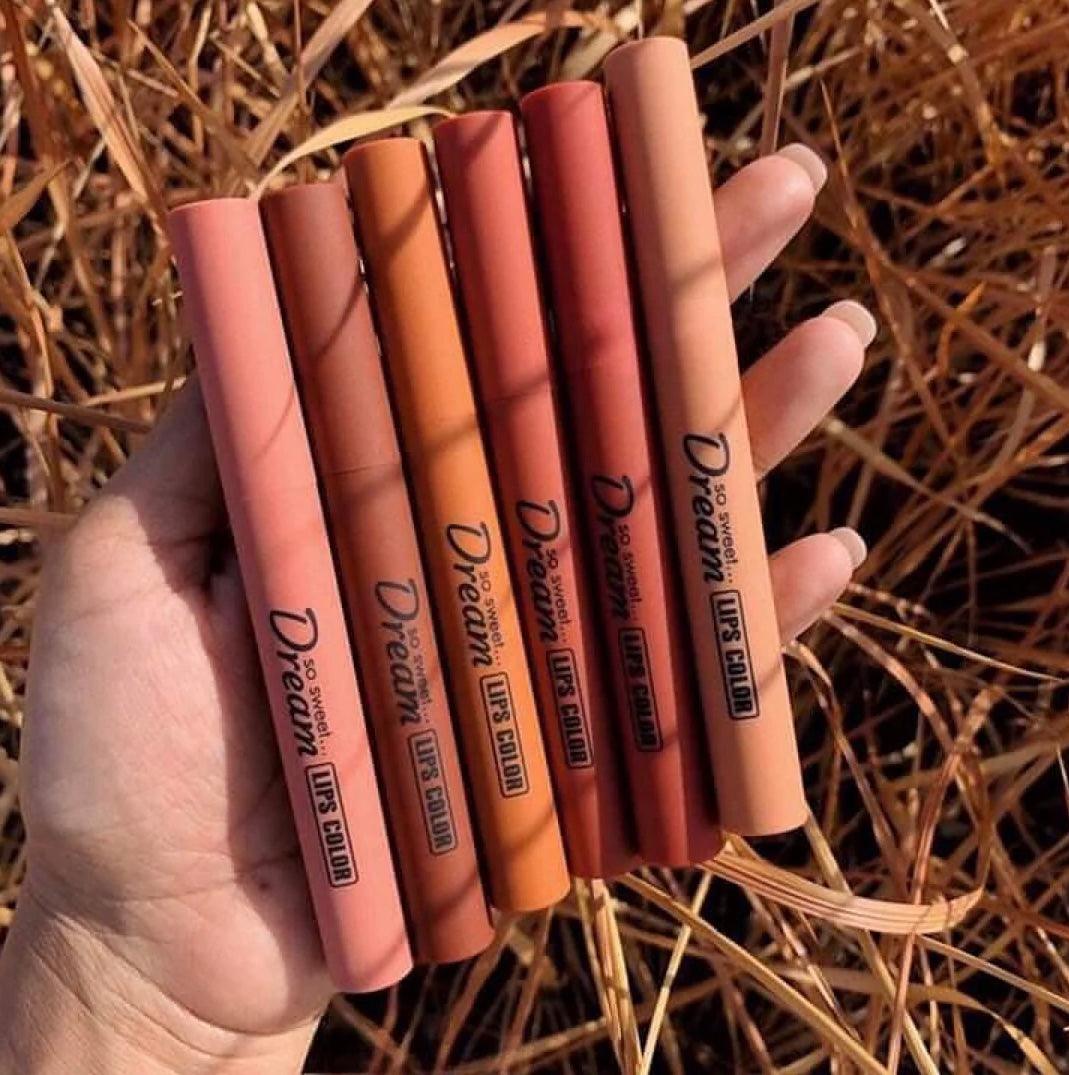 6pcs Long-Lasting Waterproof Matte Velvet Lipstick Set - Moisturizing Non-Stick Formula - Clarify.pk
