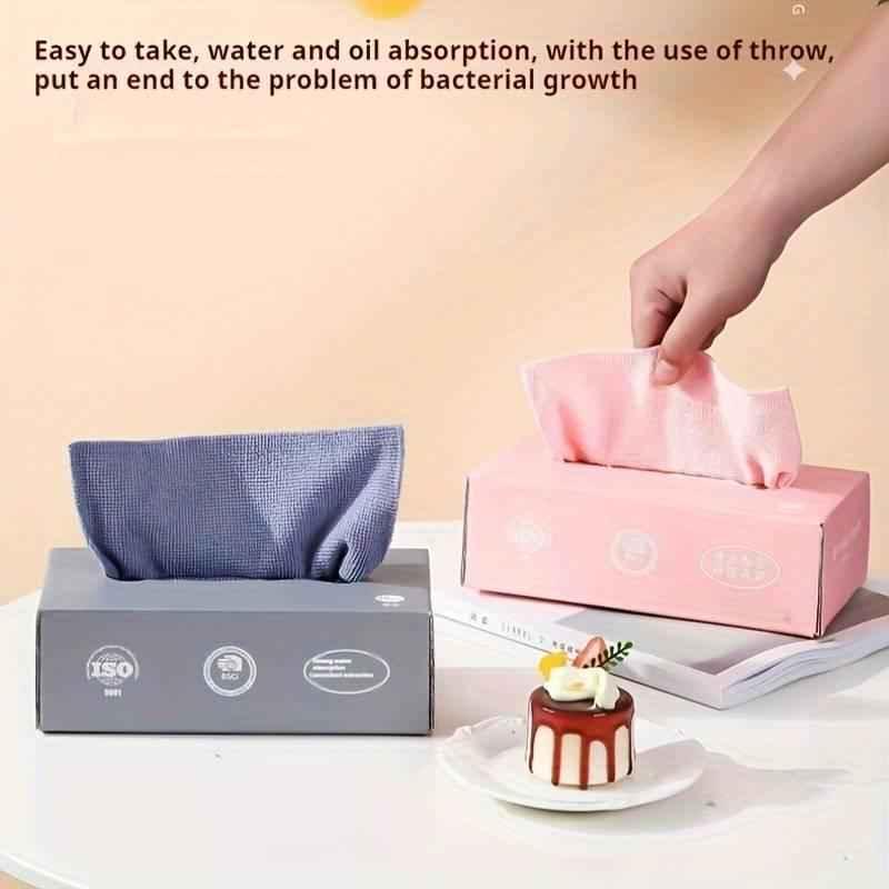 Reusable Pack of 20Pcs/ pack of 10Pcs box Microfiber Towel Absorbent Kitchen Cleaning Dishcloths.