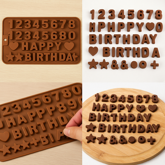 Silicone Alphabet Mold for Chocolate, Kunafah & Jelly