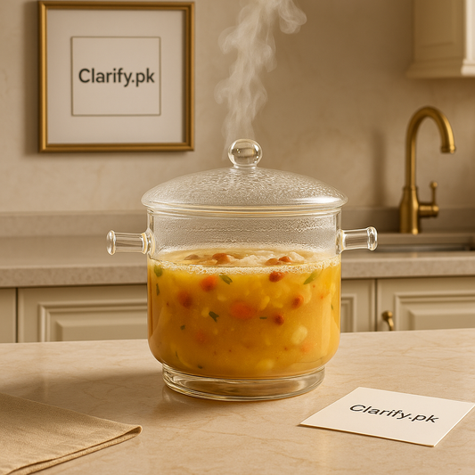 Borosilicate Glass Cooking Pot 1900 ml – Heat-Resistant