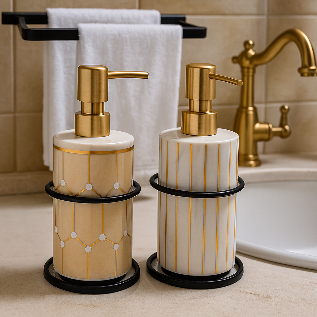 Ceramic Liquid Dispenser – Premium Soap & Lotion Pump Bottle