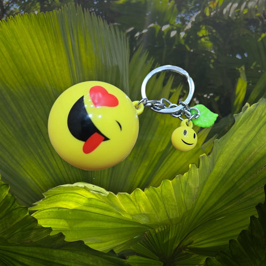 Emoji Keychain – Cute Smile Face Keyring for Bags, Cars & Gifts
