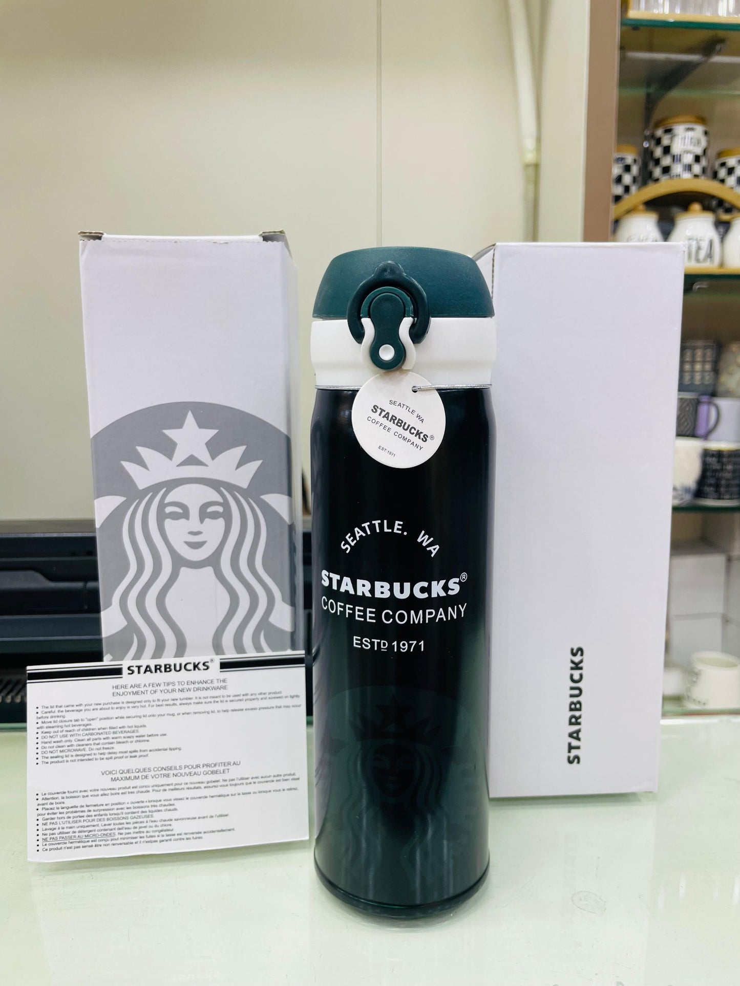 Starbucks Premium Green Stainless Steel Bottle- Premium Edition