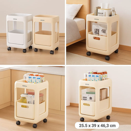 2-Layer Premium Trolley – Multi-Purpose Storage & Serving Cart