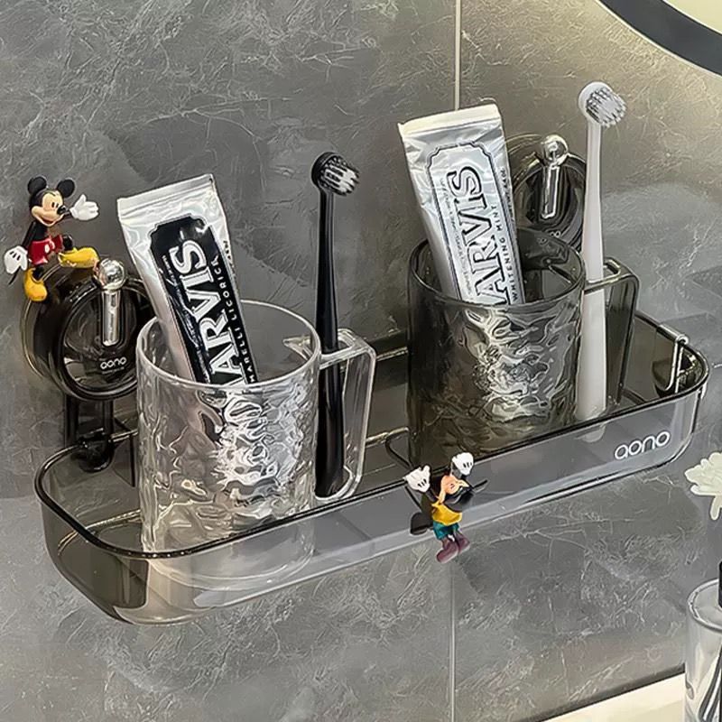 AONO Premium Bathroom Storage Rack – Suction Cup, No-Drill