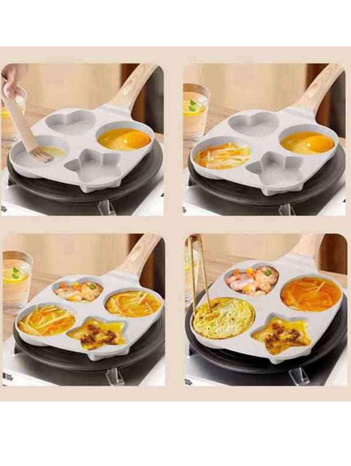 4 Hole Shape Non-Stick Frying Pan