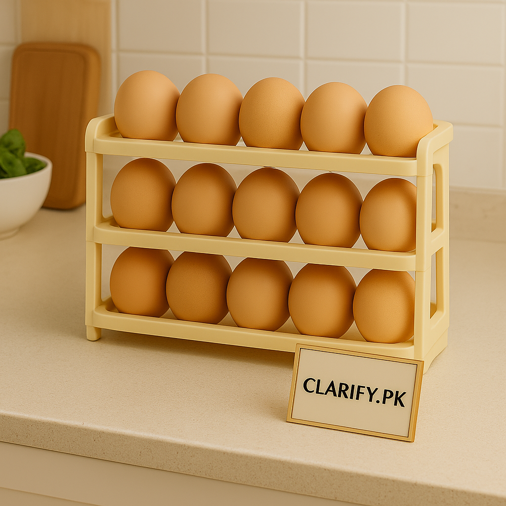 3-Tier Egg Storage Rack – Holds 24 Eggs