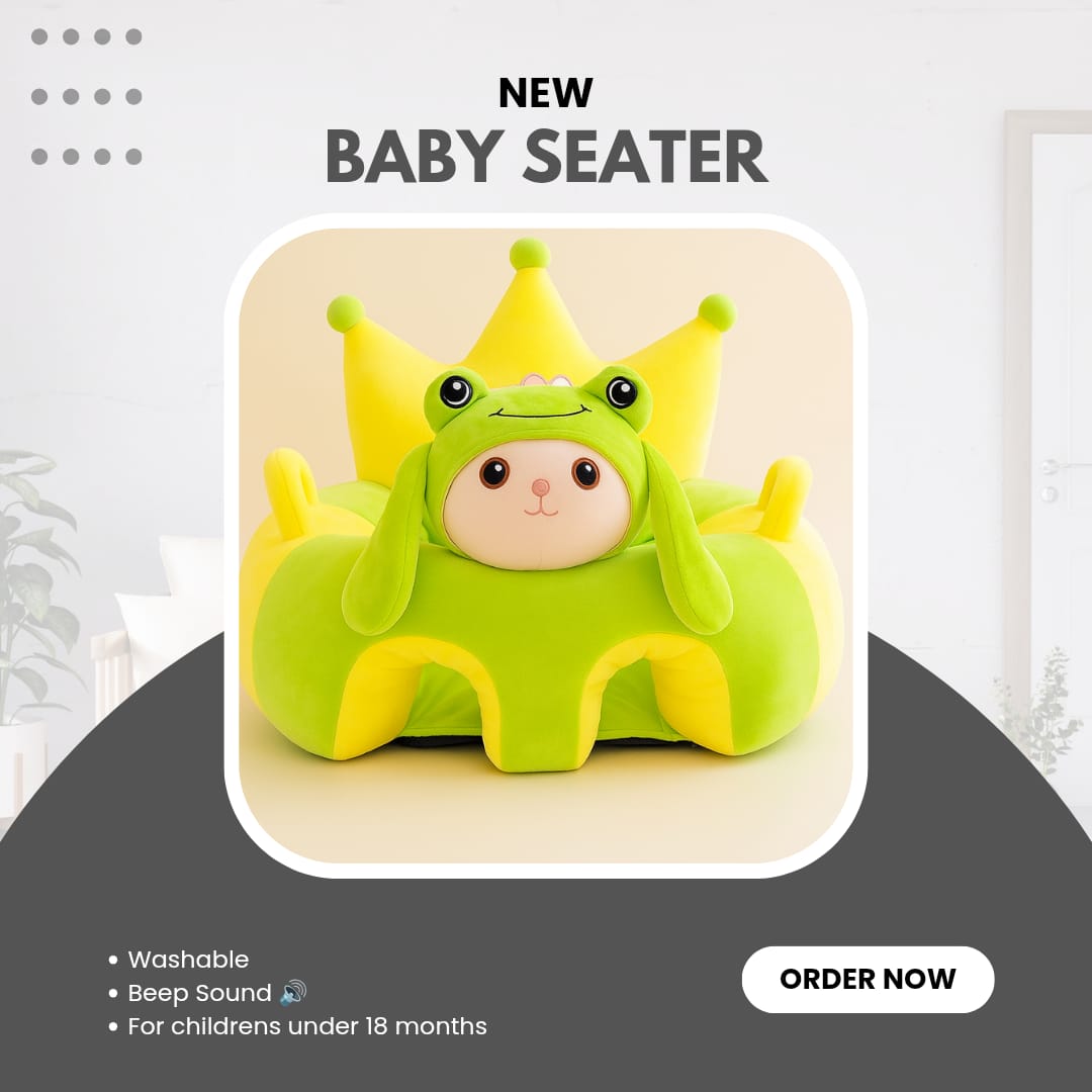 Premium Baby Support Sofa Seater – Green Frog Edition