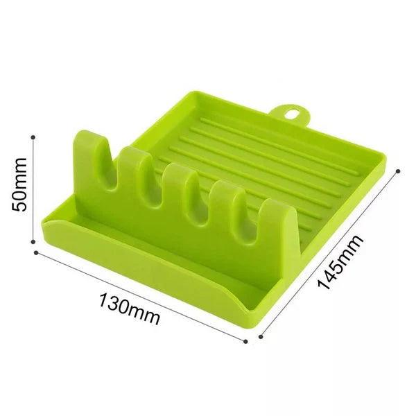 4-Step Spoon and Lid Holder Kitchen Organizer Stand for Efficient Storage - Clarify.pk