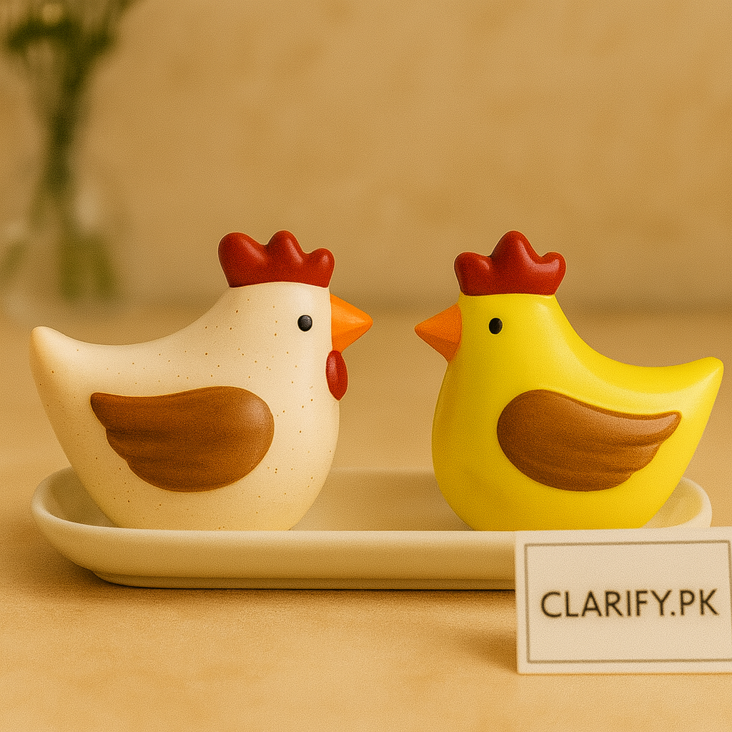 Ceramic Chicken Salt & Pepper Shaker Duo – Farmhouse Style Tableware –