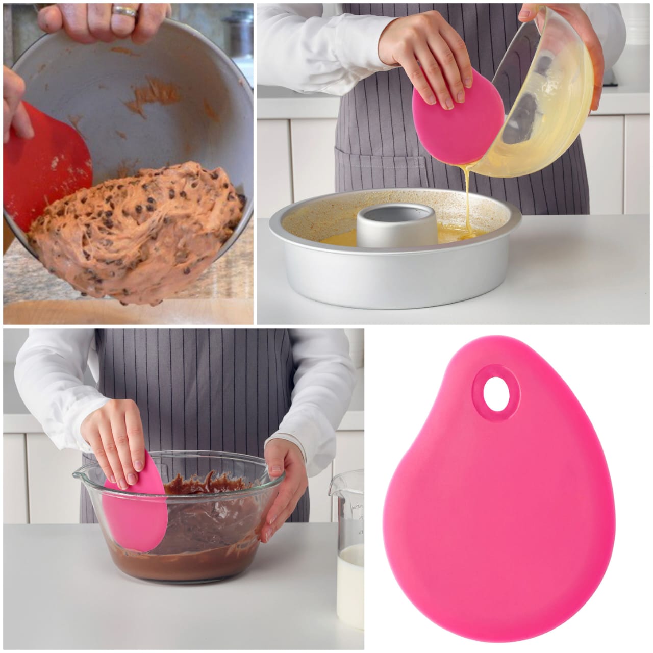 Silicone Bowl Scraper – Flexible Baking & Cooking Spatula Tool