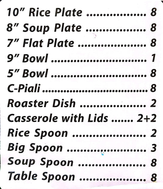 Luxury 68 PCS Melamine Dinner Set - Moroccan Art Design