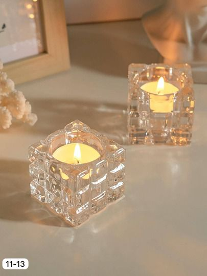 Mini Square Crystal Candle – Decorative Scented Candle