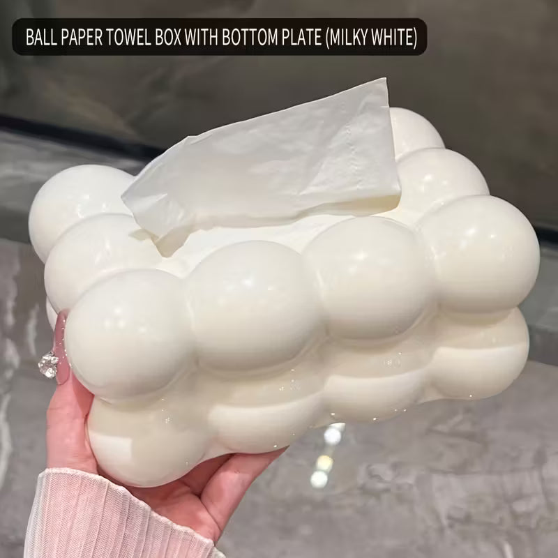 1pc Charming Cloud-Shaped Tissue Box Cover - Durable PP Material, Ideal for Kitchen, Bedroom, and Living Room Decor