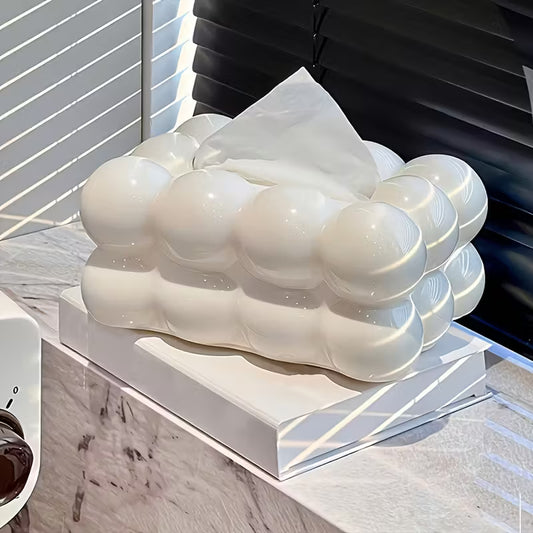 1pc Charming Cloud-Shaped Tissue Box Cover - Durable PP Material, Ideal for Kitchen, Bedroom, and Living Room Decor