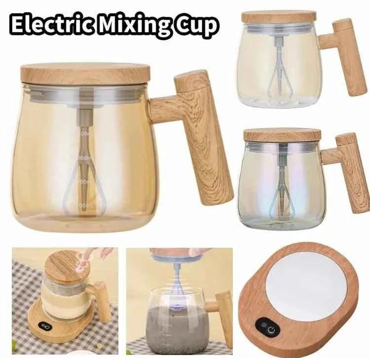 Electric Mixing Cup 400ml, Automatic Portable Glass Cup Blender, Waterproof Self Coffee Mixer.