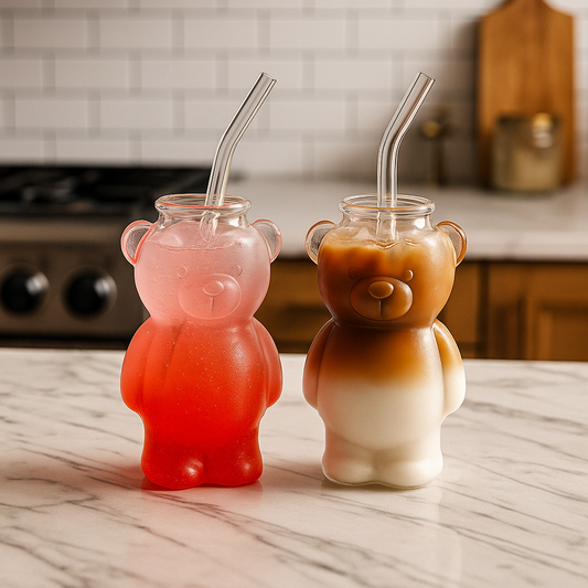 Ice Tea Bear Bottle 500ml – Cute Portable Drink Cup