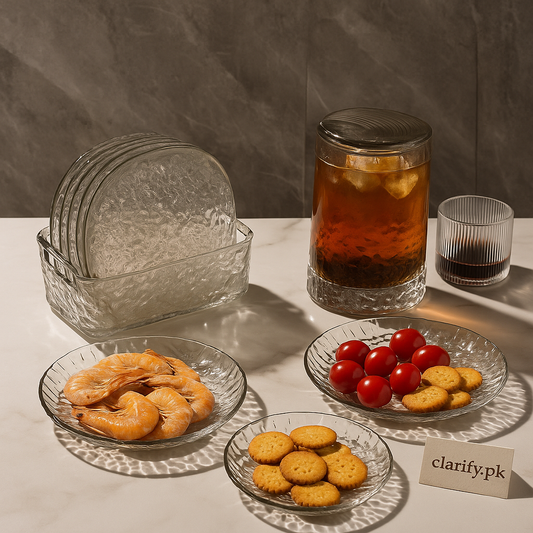 8-Piece Plastic Bone Plates – Small Snack & Dining Dishes