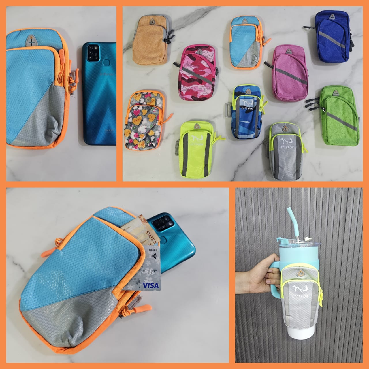 Stylish Tumbler Cup Pouches – Portable Protective Sleeve (Random Color)