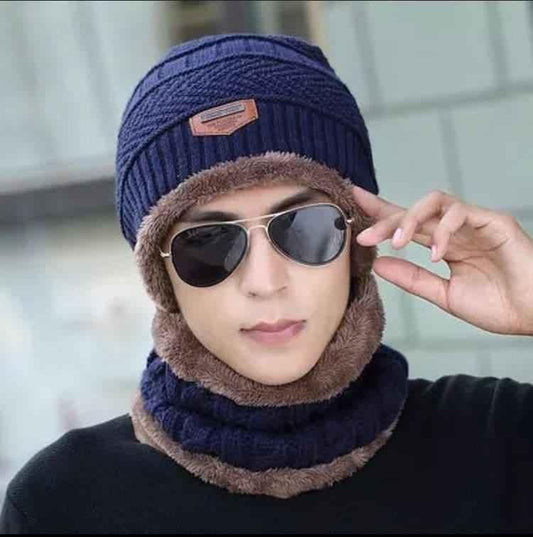 Winter Cap With Neck Mufler set.