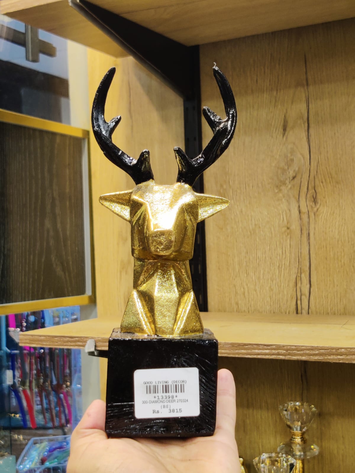 Small Luxury Deer Head Decorative Showpiece