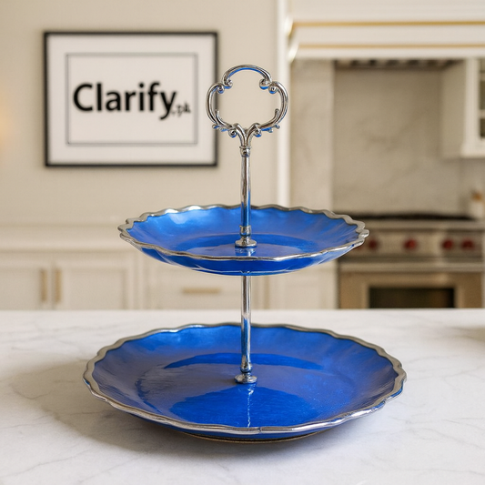 Glass 2-Tier Cupcake Stand – Elegant Dessert & Cake Stand