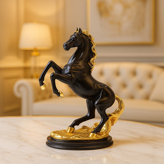 Royal Golden Horse Decor Statue – Small Elegant Figurine