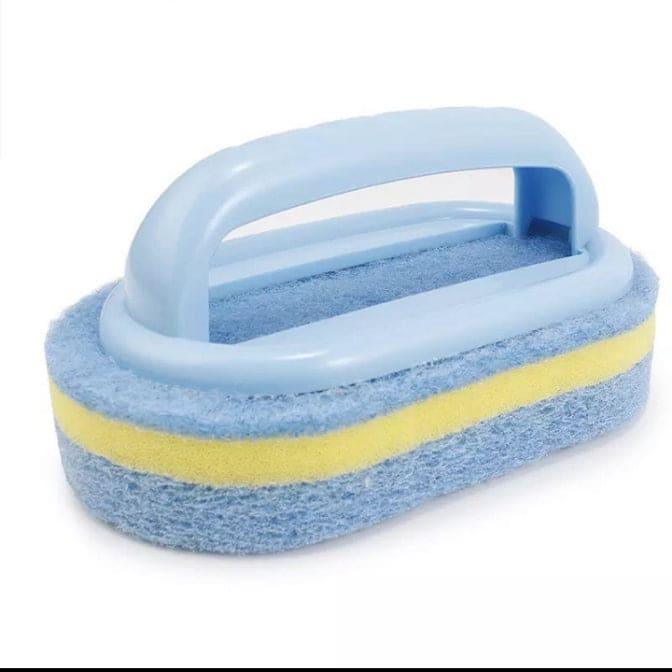 Plastic Magic Sponge with Handle - Powerful Cleaning Assistant for Effortless Scrubbing
