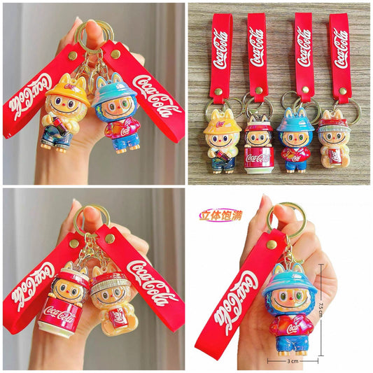 Creative CocaCola Labubu Keychain – Trendy Bag Charm (Random)