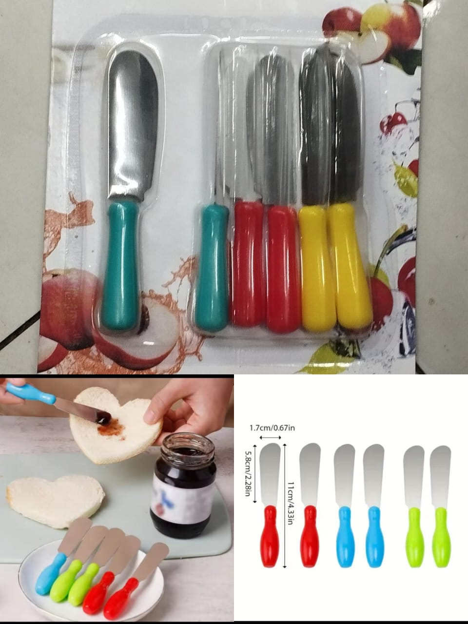 6pcs Stainless Steel Butter Knife Set – Smooth Spreaders