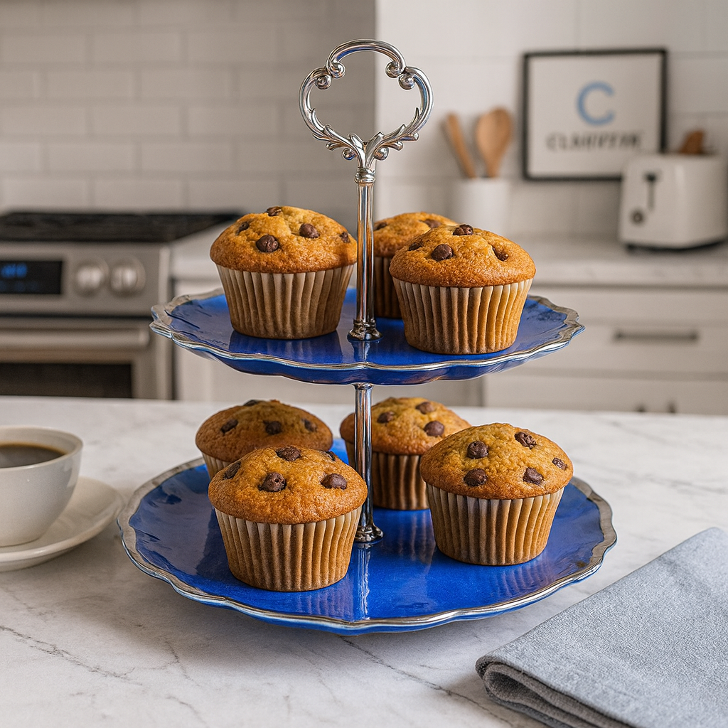 Glass 2-Tier Cupcake Stand – Elegant Dessert & Cake Stand