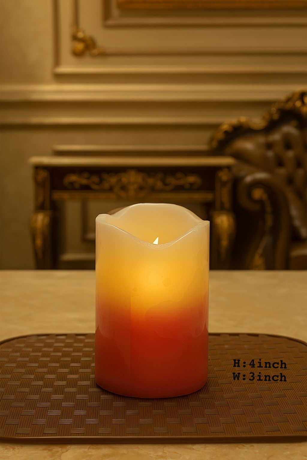 Mini LED Wax Candle – Warm Flickering Light