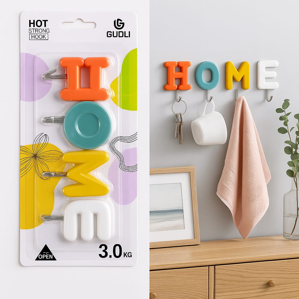 Home Wall Hooks – Decorative Key & Hanger Rack