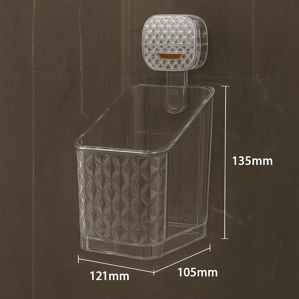 Premium Glacier Texture Suction Wall Bathroom Organizer (High Quality)