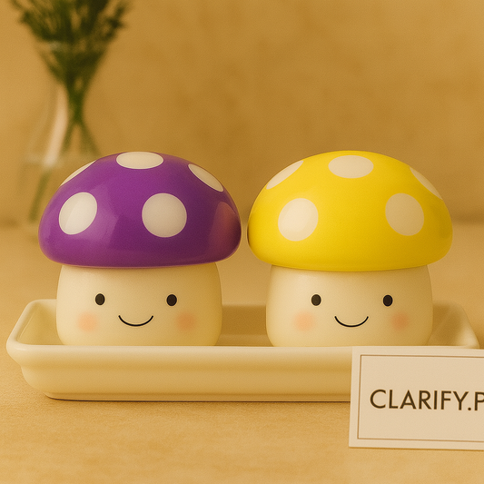 Mushroom Salt & Pepper Shaker Set – Cute Ceramic Kitchen Table Décor