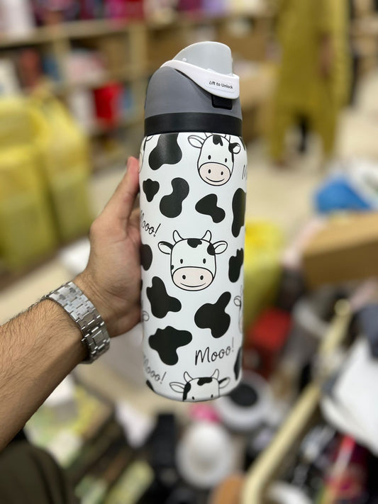 Premium Cow Print 32oz Owala Bottle – Stylish Water Bottle (950ml)