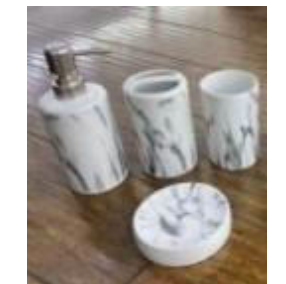 Luxury 4Pcs White Bath Set – Elegant Bathroom Décor