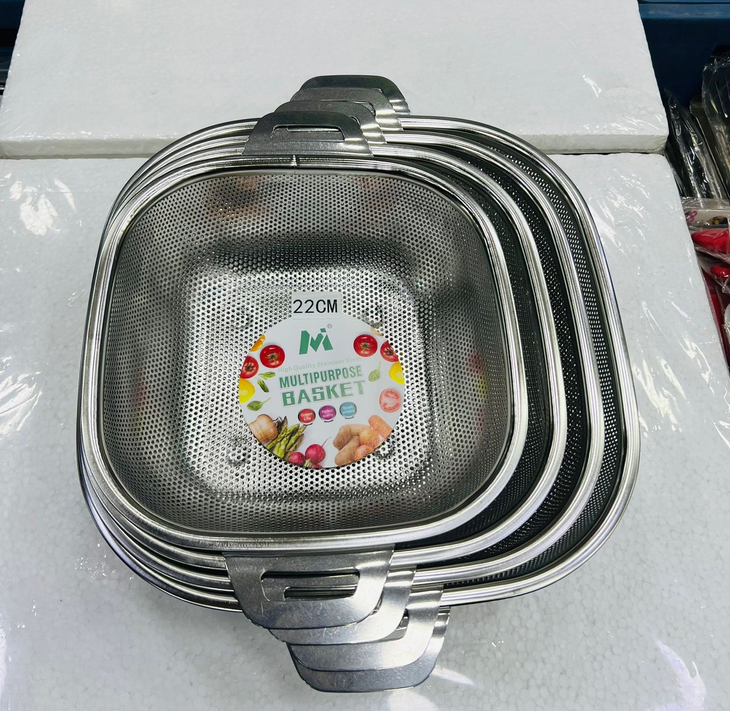 Stainless Steel Heavy Rice & Stain Colanders – Durable Kitchen Strainer