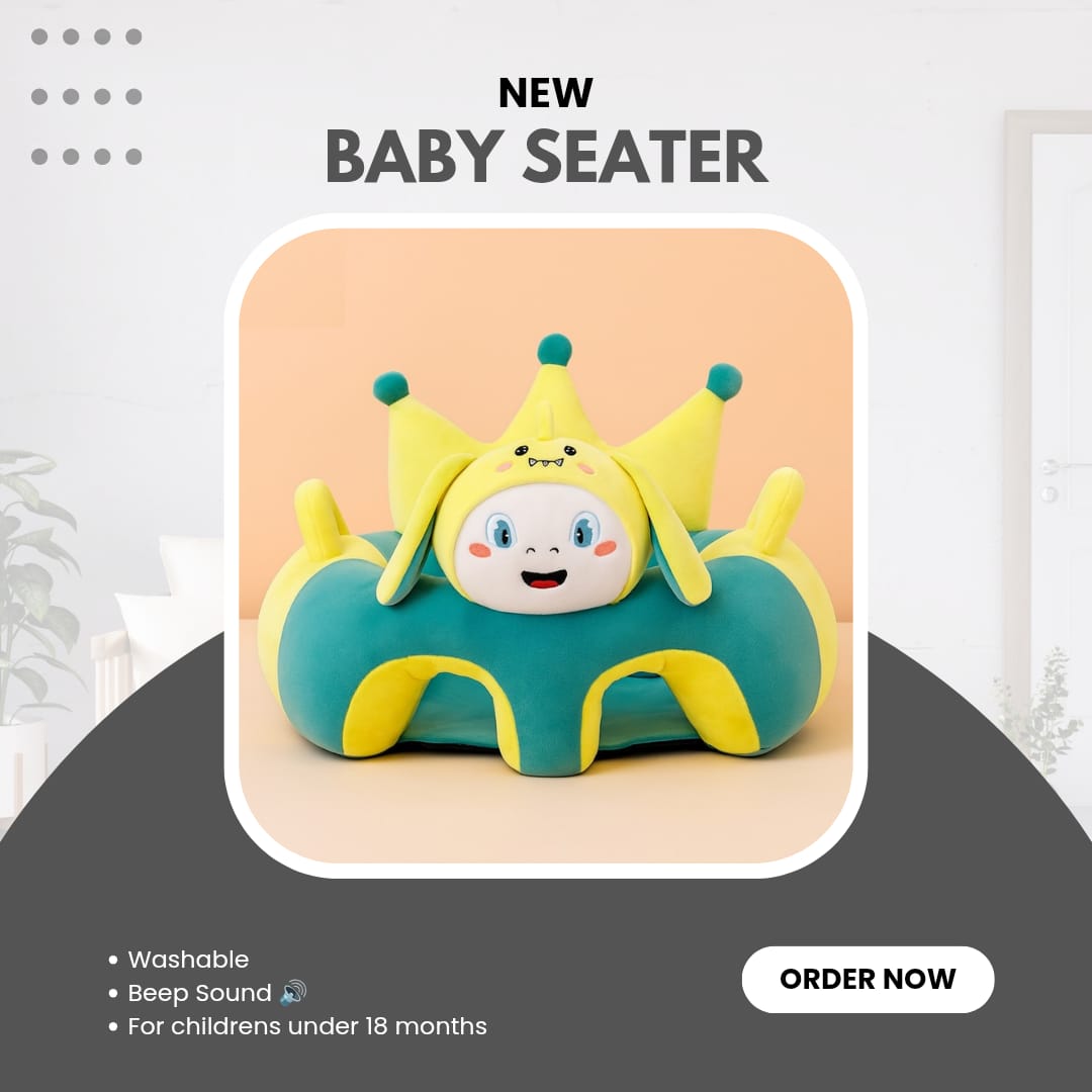 Premium Baby Support Sofa Seater – Yellow Crown Edition