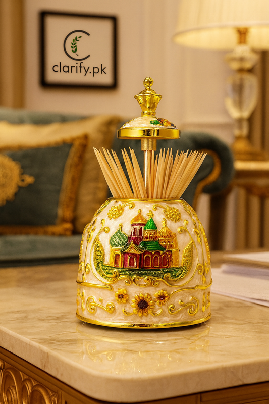 Egg Shape Toothpick Holder – Push-Up Dispenser