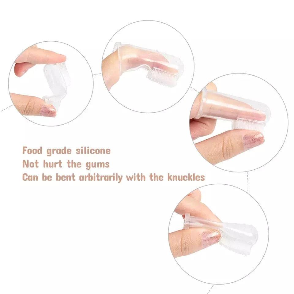 Baby Silicone Toothbrush - Soft Finger Toothbrush for Infants - Clarify.pk