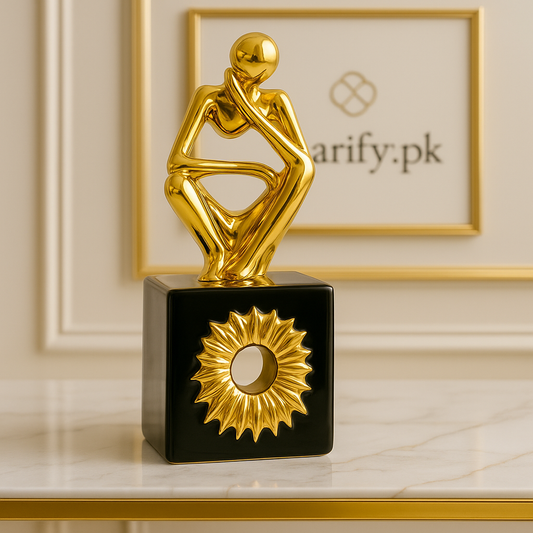 Thinker Figurine Showpiece – Modern Abstract Home Décor