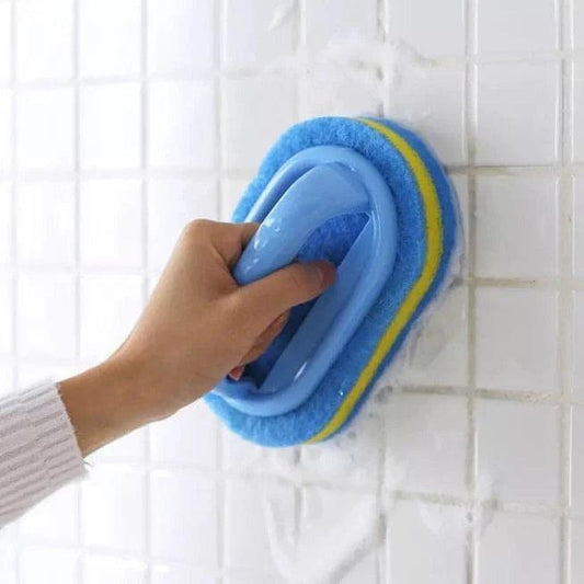 Plastic Magic Sponge with Handle - Powerful Cleaning Assistant for Effortless Scrubbing