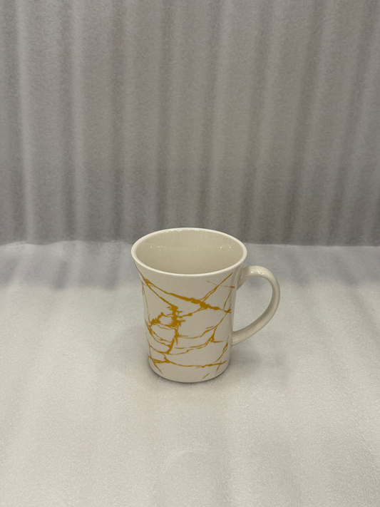 White & Gold Marble Mug – Elegant Ceramic Drinkware