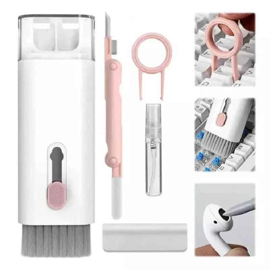 Clarify 7 in 1 keyboard cleaning kit with brush, keycap puller, cleaning spray, and detail tools