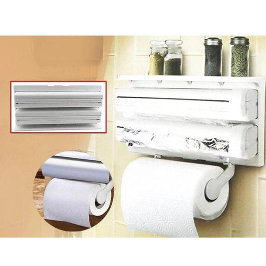 3 in 1 Paper Dispenser - Versatile Tissue, Towel, and Wrap Holder for Home and Office