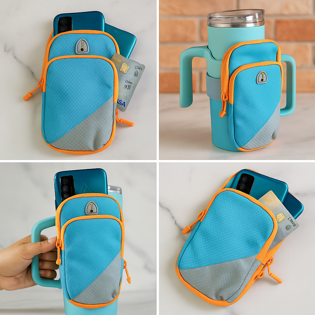 Stylish Tumbler Cup Pouches – Portable Protective Sleeve (Random Color)