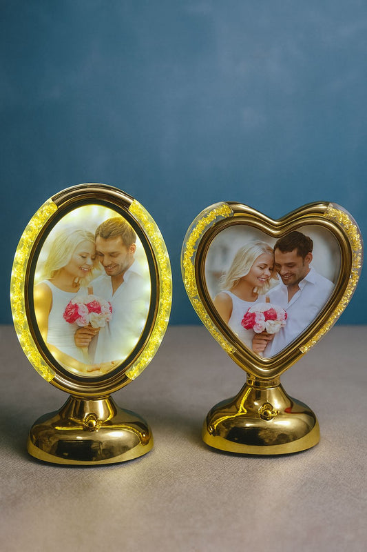 LED Photo Frame with 3 Light Shades – Modern Decorative Frame